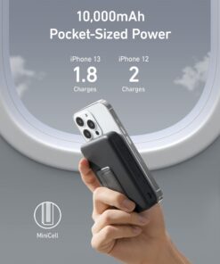 Anker Magnetic Battery, 10,000mAh Foldable Wireless Portable Charger with Stand, 20W USB-C Power Delivery for iPhone 15/15 Plus/15 Pro/15 Pro Max, iPhone 14/14 Pro / 14 Pro Max/13/12 Series Black 34 61pQ6Hs1EVL