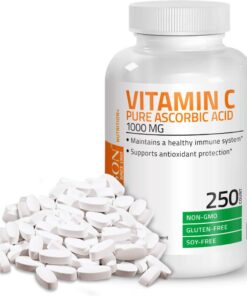 Vitamin C 1000 mg Premium Non-GMO Ascorbic Acid - Maintains Healthy Immune System, Supports Antioxidant Protection - 250 Tablets 250 Count (Pack of 1) 18 61pQJasfsZL