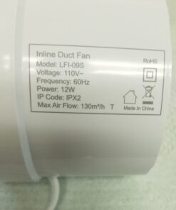 SAILFLO 4 Inch Duct Inline Fan 76 CFM 110V 12W for Bathroom Vent Room Basement Greenhouse Attic Kitchen (4"/100mm) 100mm 19 61pRbh4CquL