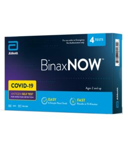 BinaxNOW COVID-19 Antigen Self Test, 1 Pack, 4 Tests Total, COVID Test With 15-Minute Results Without Sending to a Lab, Easy to Use at Home 4 Test Total 22 61pRltWR0EL