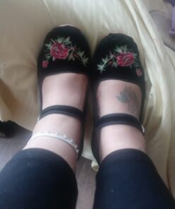 Shoes 18 Womens Cotton China Doll Mary Jane Shoes Ballerina Ballet Flats Shoes 7 118a Black Suede 8 61pS3jQVstL