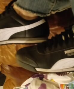 PUMA Men's Roma Sneaker 9.5 Black/White/Silver 27 61pTPd4Y5L