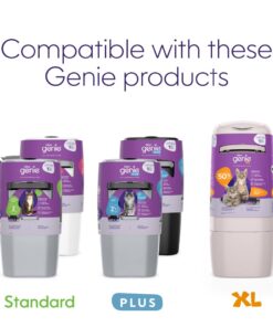 Litter Genie Refill Bags (1-Pack) | Multi-Layers of Odor-Barrier Technology | 1 Square Refill Cartridge Lasts Up to 2 Months Per Cat 17 61pUf4K5v3L