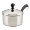 Farberware Classic Stainless Steel Sauce Pan/Saucepan with Lid, 1 Quart, Silver,50000,11.2"D x 6.3"W x 4.4"H Saucepot w/ Regular Lid (1 Quart) 13 61pVPW DaVL