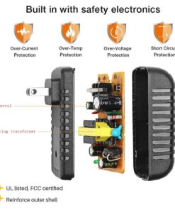 Alternative view of Molshine Compatible for Brother P-Touch Label Maker AD24 AD-24 PT-D210 PT-D200 PT-1880 PT-2730 PT-1230 PT-1290 9V AC DC Power Supply Adapter ((4.9ft))