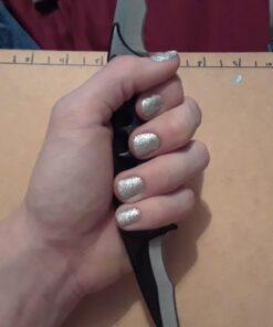 Dark Twin Blade Knife - Double Edge Folding Pocket with clip, 11" Stainless Steel Two Sharp Cut (Black) Black 55 61pVaXRhkkL