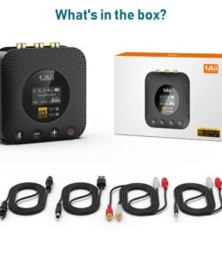 1Mii B06HD+ Hi-Res Bluetooth 5.1 Music Receiver for Home Stereo w/LDAC, Hi-Fi Bluetooth Adapter w/Audiophile DAC aptX HD Volume Control OLED Display, Wireless Audio Adapter for AV Receiver/Amplifier Black 30 61pWLF0rxML