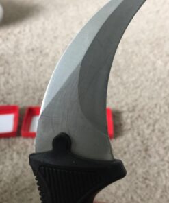 Vulcan Gear Tactical Hawkbill Karambit Knife with Sheath and Cord Silver blade 1. Silver 43 61pWhkJ9i7L