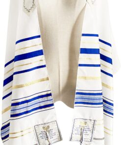 Holy Land Market Messianic Tallit Prayer Shawl Royal Blue/Gold With Matching Bag, Card and Brochure From Israel 12 61pXWxHsYL