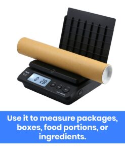 AMERICAN WEIGH SCALES Digital Shipping Postal Scale, Package Postage Scale 55lbs. x 0.01lbs. (Black), PS-25 26 61pYaXmYB9L