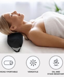 ForPro Full Round Bolster Pillow, Black, Oil and Stain-Resistant, for Massage and Yoga, 6” R x 26” L 12 61pZFlLSPiL