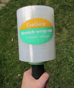 CREGEAR Stretch Wrap Film 6 Pack, Mini Clear Shrink Wrap (5"x1000Ft x80 Gauge) with 2 Reusable Handles, Industrial Stretch Plastic Wrap for Moving Wrapping Plastic Roll & Pallet Wrap,Total 6000 Ft 28 61pZcnGTYAL