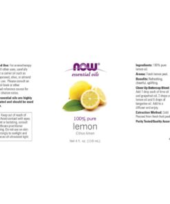 NOW Foods Lemon Oil, 4 Fluid Ounce + 1 Glass Dropper 14 61payJBOZVL