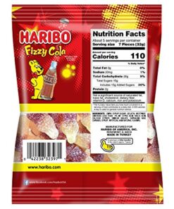HARIBO Gummi Candy, Fizzy Cola, 5 oz. Bag (Pack of 12) 7 61peDnq4kdL