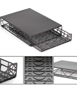 RECAPS Coffee Pod Holder Pod Drawer Storage Pods Holder Coffee Capsules Kitchen Organizer Compatible with Vertuoline Vertuo Stores 40 Capsules Black Color Cast Iron 32 61pefFEtTzL