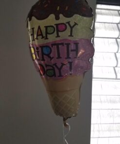 Ice Cream Cone Shaped Happy Birthday 33" Foil Balloon 9 61pf9QbvsvL