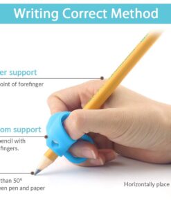 Firesara Pencil Grips, Original Breakthrough Assorted Writing Aid Grip Trainer Posture Correction Finger Grip for Kids Preschoolers Children Adults Special Needs for Lefties or Righties(4PCS) Blue 24 61pfafo0ocL