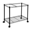 Oceanstar Portable 1-Tier Metal Rolling File Cart, Black,24 in