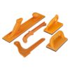 POWERTEC 71009 Push Block and Push Stick Set for Table Saws, Router Tables, Band Saws & Jointers, Dual Ergonomic Handles w/Max Grip, Hand Protection for Woodworking, Safety for Woodworkers – 5 Pack Original version 5PC Assortment