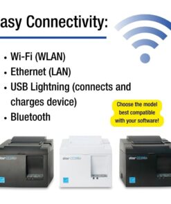 Star Micronics TSP143IIILAN Ethernet (LAN) Thermal Receipt Printer with Auto-Cutter and Internal Power Supply - Gray Ethernet (LAN) 12 61pj8eKvnVL