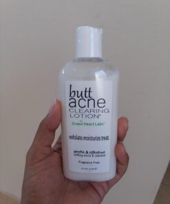 Green Heart Labs Butt Acne Clearing Lotion - Vegan & Cruelty-Free Treatment for Body, Back, Bum & Thigh - Clear Pimples, Bumps, Blackheads 4 Fl Oz (Pack of 1) 27 61pjYUaJ6UL 1