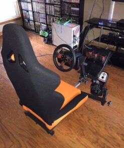 OpenWheeler GEN3 Racing Wheel Simulator Stand Cockpit Orange on Black, Video Game Controller, Fits All Logitech G923, G920, Thrustmaster, Fanatec Wheels, Compatible with Xbox One, PS4, PC Platforms. 44 61pkgSE8eKL
