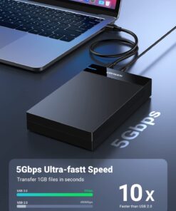 UGREEN External Hard Drive Enclosure for 3.5 2.5 Inch SATA SSD HDD USB 3.0 to SATA III Hard Drive Case with UASP 12V Power Adapter Compatible with WD Seagate Toshiba Samsung Hitachi PS5 Xbox 27 61pl75ZvoeL
