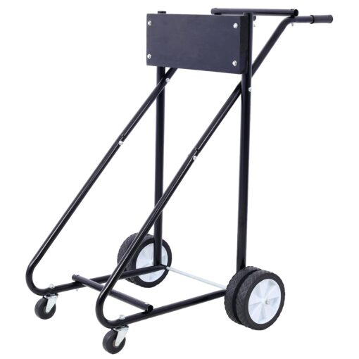 EastVita Engine Carrier Cart Dolly 315lbs Weight Capacity With Wheels Outboard Boat Motor Stand Stand Heavy Duty Engine Carrier Cart black