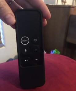 Fintie Protective Case for Apple TV 4K/ HD Siri Remote (1st Gen) - Honey Comb Lightweight Anti Slip Shockproof Silicone Cover for Apple TV 4K 5th 4th Gen Siri Remote Controller, Black 47 61pmxIrgL