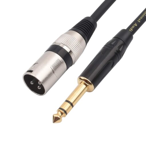 Disino 1/4 Inch TRS to XLR Male Balanced Signal Interconnect Cable Quarter inch to XLR Patch Cable - 3.3 Feet 3 feet