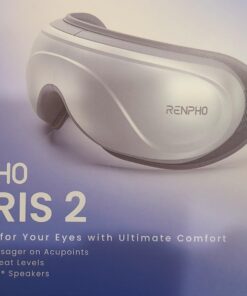 RENPHO Eyeris 2 Extended - Eye Massager with Heating Pad for Migraines, Heated Eye Mask for Relax, Eye Care, Face Massager for Eye Strain Eye Bags Dry Eyes, Improve Sleep, Ideal Birthday Gift Sliver 51 61pnQVH4UL