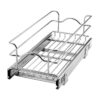 Rev A Shelf 5WB1-0918-CR 9 x 18 Inch Kitchen Cabinet Pull Out Metal Wire Frame Basket Storage Organizer, Chrome 9 in 9 61po7BceySL