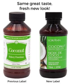 Alternative view of LorAnn Coconut Bakery Emulsion, 4 ounce bottle 4 Fl Oz (Pack of 1)
