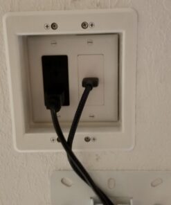 Arlington TVBU505-1 Recessed TV Box Wall Plate Kit Paintable 2-Gang, White Plastic 2 Gang 42 61ppi35rjLL