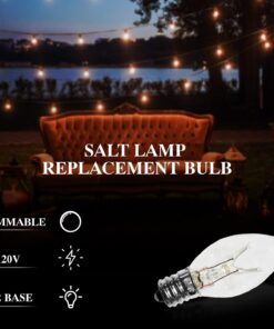 Salt Lamp Light Bulbs, Himalayan Salt Lamp Replacement Bulbs 15 Watt Incandescent Light Bulbs -12 Pack 15 61pq4jGr8JL