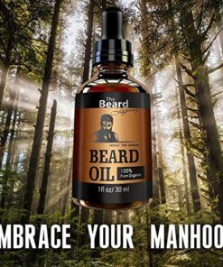 THE BEARD LEGACY Beard Oil Conditioner - All Natural Unscented Organic Argan & Jojoba Oils – Softens, Smooths & Strengthens Beard Growth – Grooming Beard and Mustache Maintenance Husband/Brother Gift. 16 61pqU4eoReL