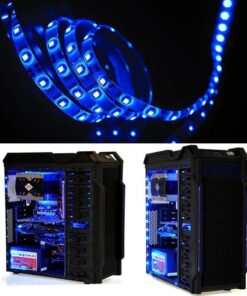 IP65, 12V Waterproof Flexible LED Strip Light(Power Cord not Included), 16.4ft/5m Cuttable LED Light Strips, 300 Units 3528 LEDs Lighting String, LED Tape(Blue) Power Adapter not Included 1*16.4ft 3528 Blue 24 61pt2JsBlL