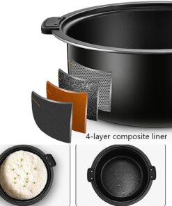 Rice Cooker&Steamer 10L Large Capacity 4-Layer Black Crystal Non-Stick Liner for Household&Commercial Use for 5~16 People Rice Cooker 10 61ptrVNDO7L