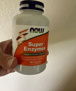 NOW Supplements, Super Enzymes, Formulated with Bromelain, Ox Bile, Pancreatin and Papain,180 Capsules 180 Count (Pack of 1) 32 61ptrf4xhbL