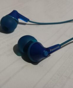 Panasonic ErgoFit Wired Earbuds, In-Ear Headphones with Microphone and Call Controller, Ergonomic Custom-Fit Earpieces (S/M/L), 3.5mm Jack for Phones and Laptops - RP-TCM125-A (Blue) Blue With Mic 29 61pvdVXnWbL