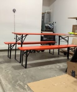 Outsunny 6' Portable Picnic Table and Bench Set, Outdoor Wooden Folding Camping Dining Table Set for Patio Garden Outdoor Activities 28 61pw5w9Mb6L 1