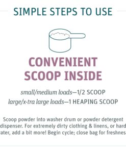 Grab Green Natural 3-in-1 Laundry Detergent Powder, Water Lily, 100 Loads 4 Pound (Pack of 1) 19 61pz2N p7KL