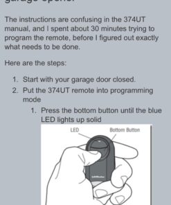 LiftMaster 374UT 2-Button Mini Universal Remote Control - Universal Garage Door Opener - Pack of 1 43 61q0nIu1p7L