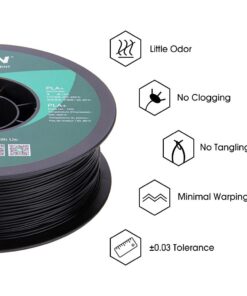 eSUN PLA PRO (PLA+) 3D Printer Filament, Dimensional Accuracy +/- 0.03mm, 1kg Spool, 1.75mm, Black 35 61q23vQISRL