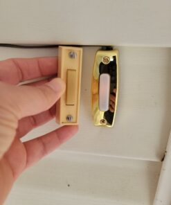 Alternative view of Broan-NuTone PB7LPB Doorbell, Lighted Pushbutton for Home, 1" x 0.75" x 2.875", Polished Bronze Polished Brass