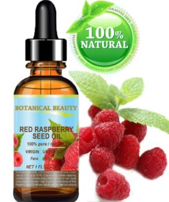 RED RASPBERRY SEED OIL 100% Pure/Natural/Virgin. Cold Pressed/Undiluted Carrier Oil. For Face, Hair and Body. 1 Fl.oz.- 30 ml. by Botanical Beauty 1 Fl Oz (Pack of 1) 11 61q38DviymL
