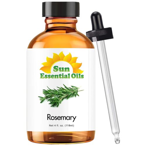 Sun Essential Oils 4oz - Rosemary Essential Oil - 4 Fluid Ounces 4 Fl Oz (Pack of 1)