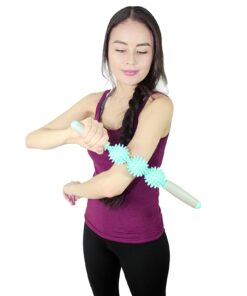Coolife Fascia Muscle Roller - Cellulite Massager - Fascia Roller for Cellulite and Sore Muscles - Neck, Leg, Back, Body Roller Deep Tissue Massage Stick Tools - 3 Balls Size Version. Mint Green 28 61q3g 8yefL