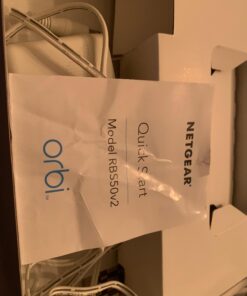 NETGEAR Orbi Ultra-Performance Whole Home Mesh WiFi Satellite Extender - works with your Orbi Router to add 2,500 sq. feet at speeds up to 3 Gbps, AC3000 (RBS50) AC3000 | Satellite 33 61q45T2enwL