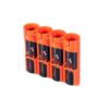 Storacell SL18650ORG by Powerpax SlimLine 18650 Battery Caddy, Orange, Holds 4 Batteries (Not Included) 1 Count (Pack of 1) 19 61q4Rnt5pqL